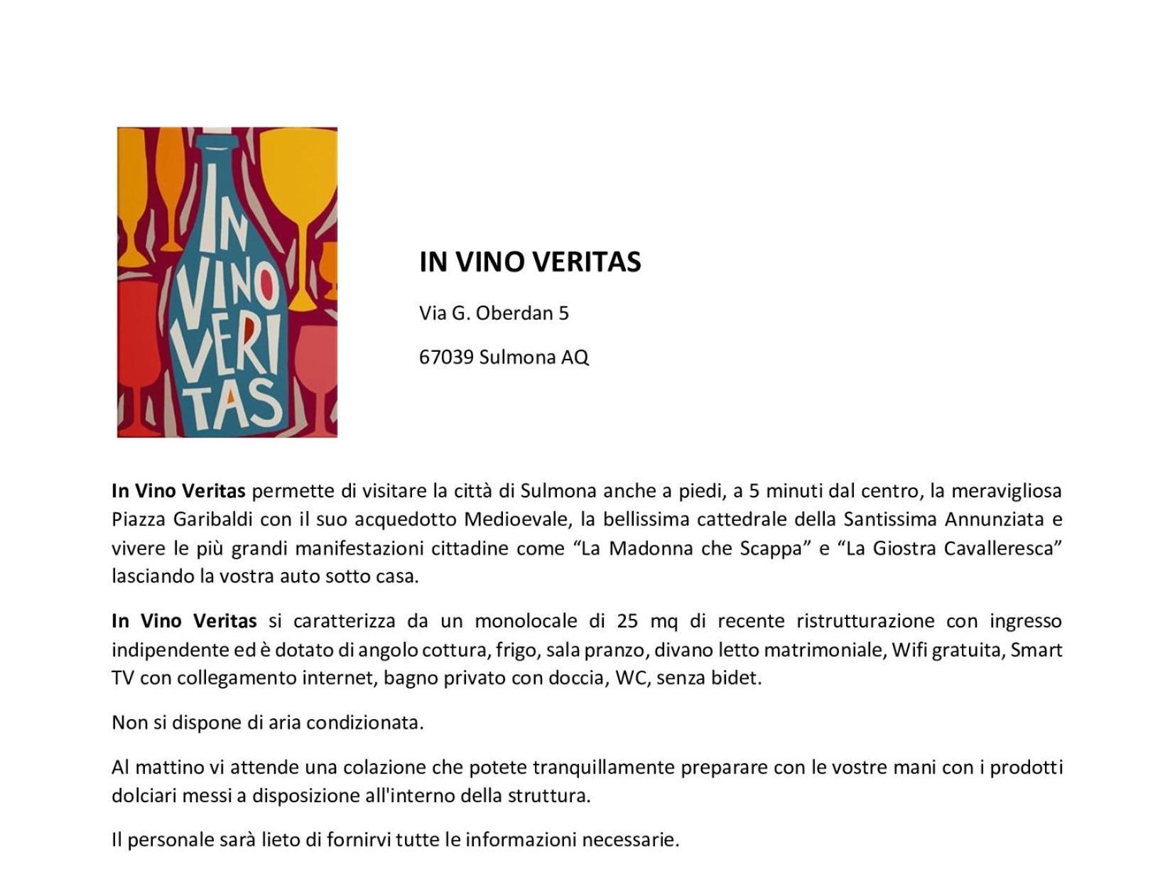 In Vino Veritas ซุลโมนา ภายนอก รูปภาพ